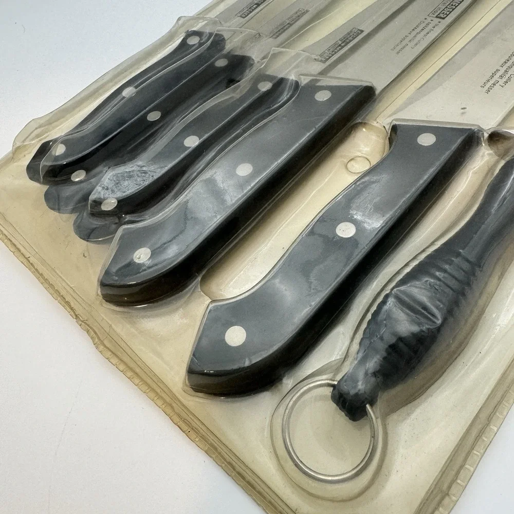Koch Messer Stainless Rostfrei Inox 6 Pc Kitchen Knife Set w Sharpener NEW